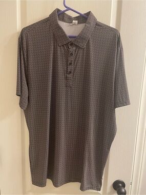 State and Liberty Brown Pattern Polo 2XL